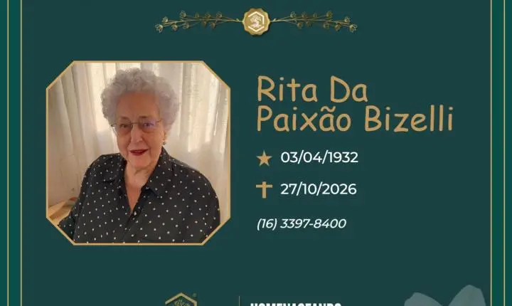 O Grupo Sinsef se despede da Sra. Rita da Paixão Bizelli