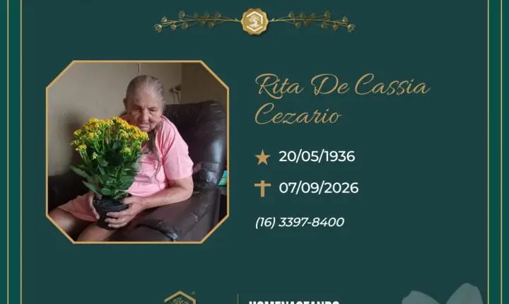 O Grupo Sinsef se despede da Sra. Rita de Cassia Cezario
