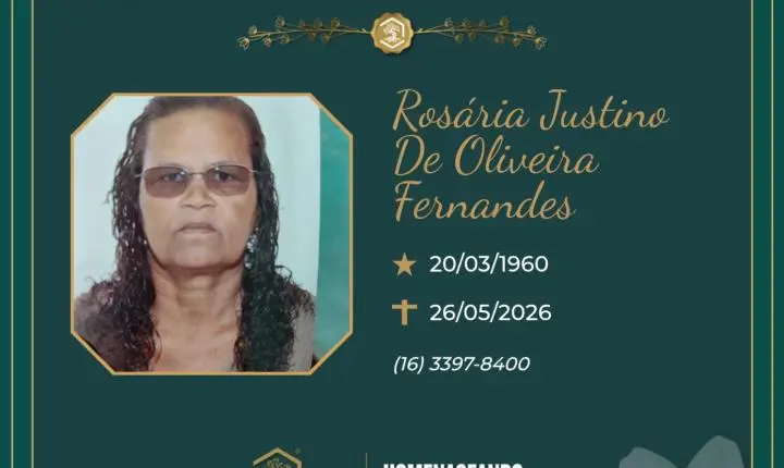 O Grupo Sinsef se despede da Sra. Rosária Justino de Oliveira Fernandes 