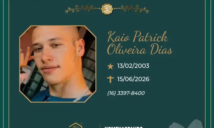 O Grupo Sinsef se despede de Kaio Patrick Oliveira Dias 