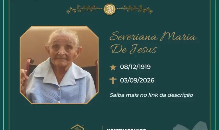 O Grupo Sinsef se despede de Severiana Maria de Jesus