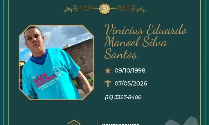 O Grupo Sinsef se despede de Vinicius Eduardo Manoel Silva Santos 
