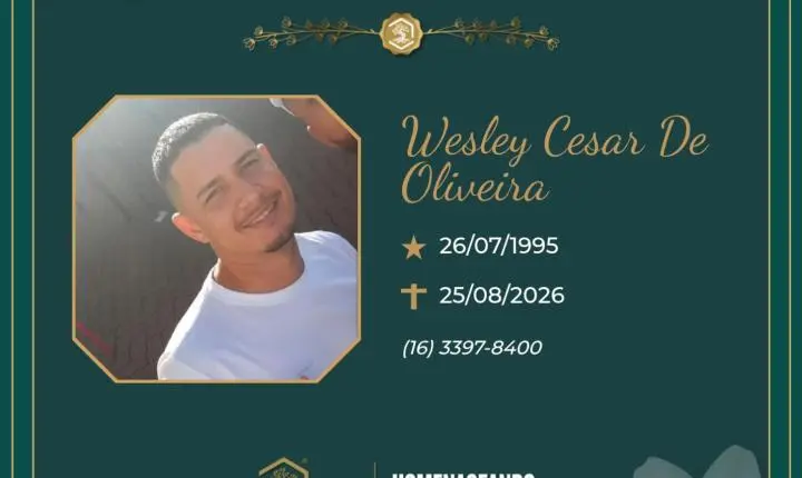 O Grupo Sinsef se despede de Wesley Cesar de Oliveira 