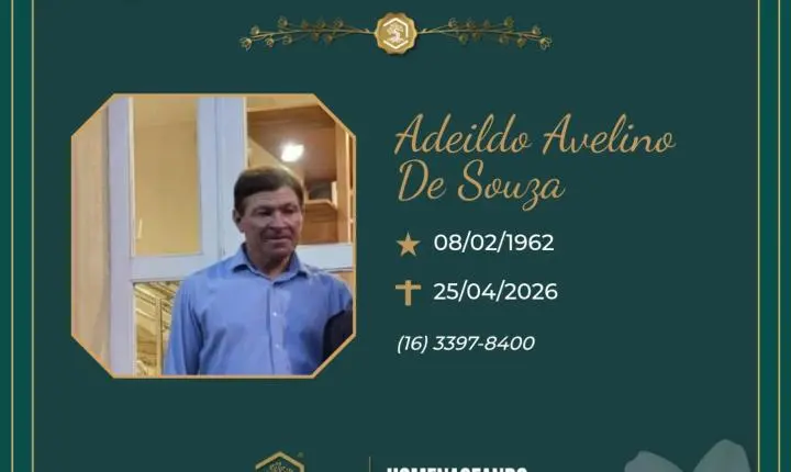 O Grupo Sinsef se despede do Sr. Adeildo Avelino de Souza 