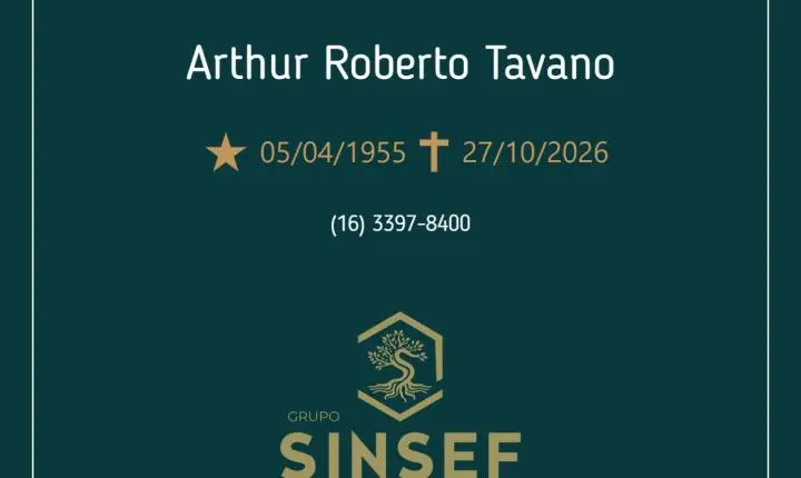 O Grupo Sinsef se despede do Sr. Arthur Roberto Tavano