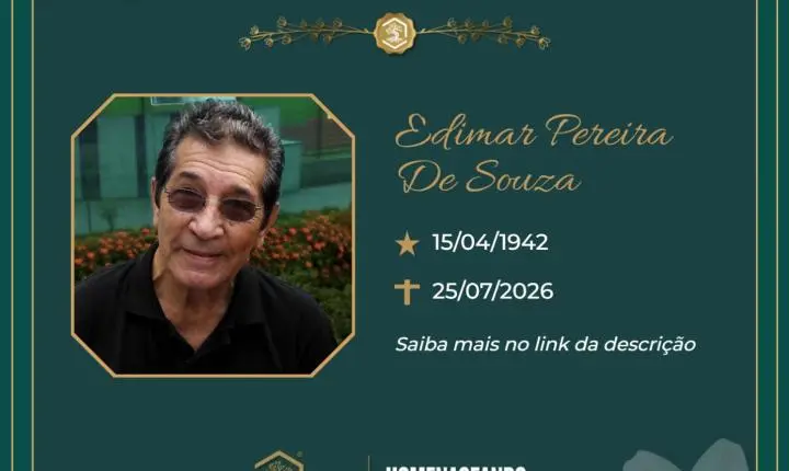 O Grupo Sinsef se despede do Sr. Edimar Pereira de Souza