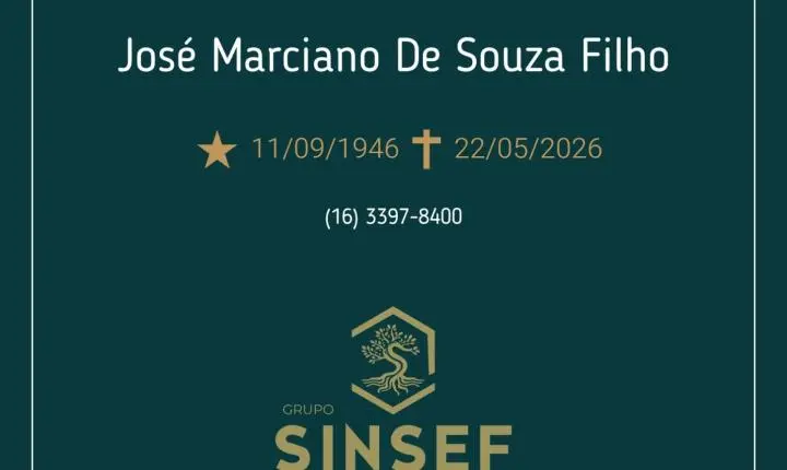 O Grupo Sinsef se despede do Sr. José Marciano de Souza Filho 