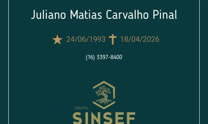 O Grupo Sinsef se despede do Sr. Juliano Matias Carvalho Pinal 