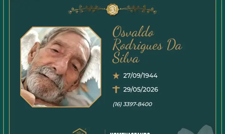 O Grupo Sinsef se despede do Sr. Osvaldo Rodrigues da Silva 