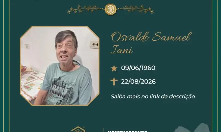 O Grupo Sinsef se despede do Sr. Osvaldo Samuel Iani