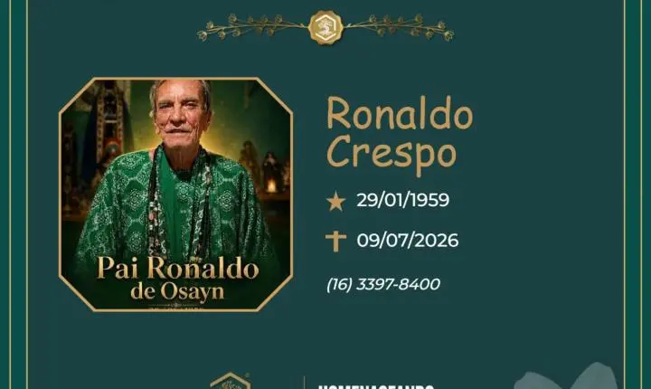 O Grupo Sinsef se despede do Sr. Ronaldo Crespo