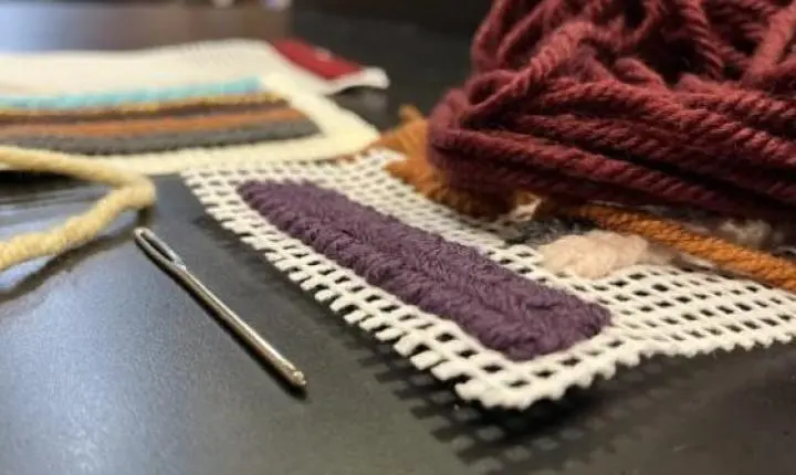 Oficina ensina técnica de tapeçaria com ponto kilim para público 60+ em Araraquara
