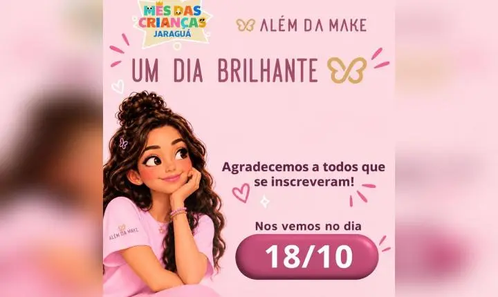 Oficina gratuita de automaquiagem incentiva criatividade e autoestima infantil em Araraquara