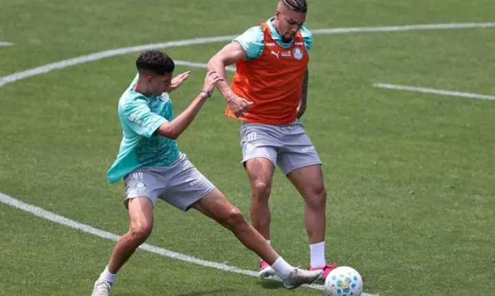 Paulinho avança em treino do Palmeiras e Gómez passará por exames médicos