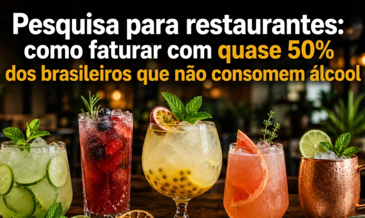 Pesquisa para restaurantes: como faturar com quase 50% dos brasileiros que não consomem álcool
