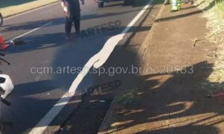 Mulher perde a vida em grave acidente de motocicleta na Rodovia Anhanguera