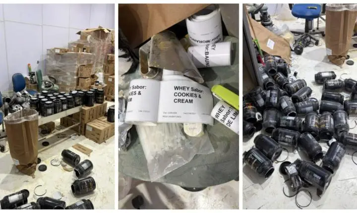Polícia encerra operação de barracão que realizava adulteração de suplementos em São Paulo