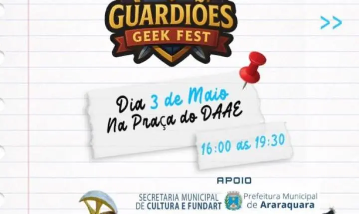 Praça do Daae sediará evento geek neste domingo