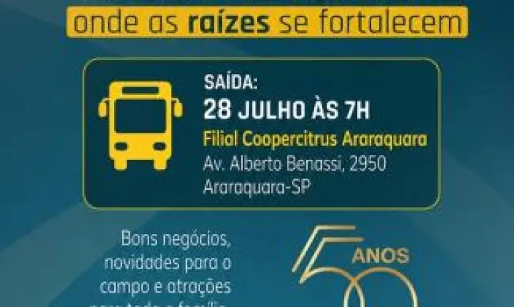 Prefeitura e Sindicato Rural de Araraquara promovem visita à Coopercitrus Expo 26