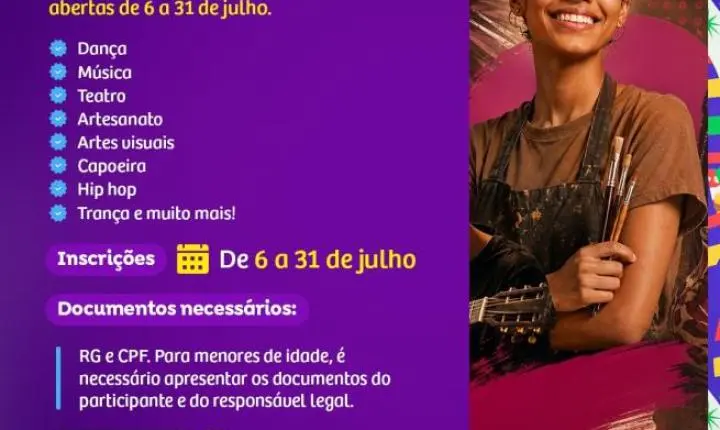 Inscrições para o Programa Oficinas Culturais Municipais de Araraquara abrem para o 2º semestre