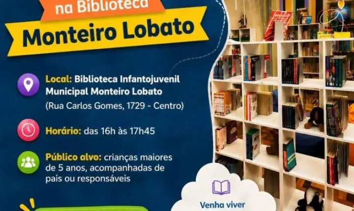 Programação de férias na Biblioteca Infantojuvenil Monteiro Lobato inicia com oficinas de desenho animado e jogo da memória