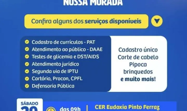 Programa Cuidando da Nossa Morada oferece serviços no Parque São Paulo