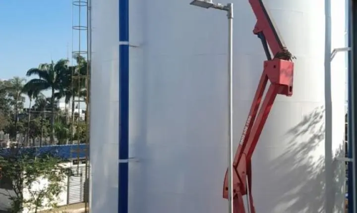 Reservatório R-39 em Araraquara recebe nova pintura