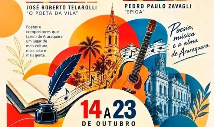 Novo evento cultural em Araraquara celebra a poesia e a música local