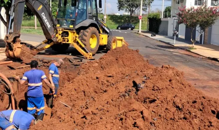 Serviço emergencial afeta abastecimento de água no Jardim Morada do Sol