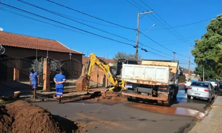 Daae Araraquara realiza serviço emergencial no bairro Santa Angelina nesta quinta