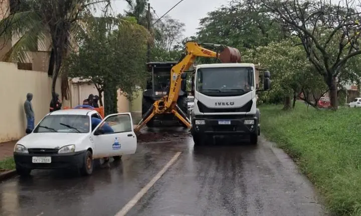 Daae Araraquara realiza conserto emergencial no Jardim Morumbi nesta segunda