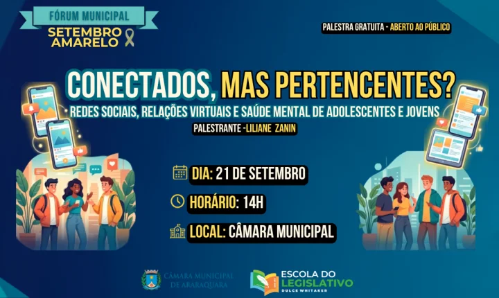 Setembro amarelo na Câmara debate os impactos da vida conectada na saúde mental