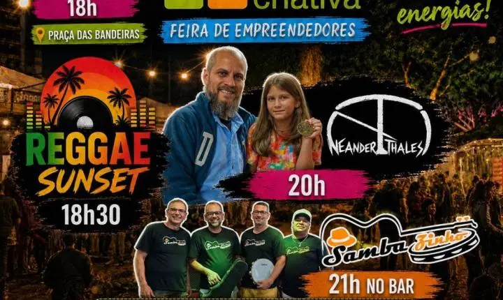 Feira AQA Criativa movimenta a Praça das Bandeiras nesta sexta com música