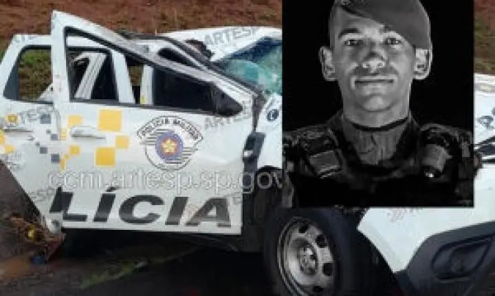 Policial rodoviário morre em capotamento de viatura na SP-326