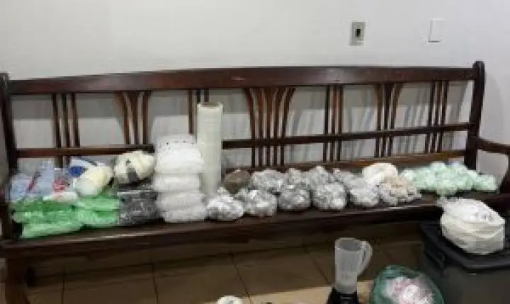 Polícia Militar realiza grande apreensão de drogas em residência de Ibaté