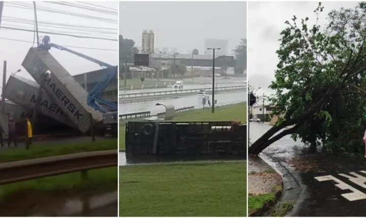 Forte temporal em SP destelha imóveis e provoca estragos