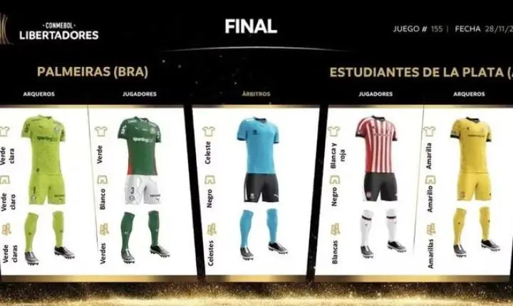 Palmeiras e Estudiantes definem trajes para a final da Libertadores