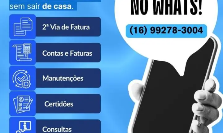 DAAE Araraquara amplia leque de serviços oferecidos via WhatsApp