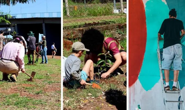 Mutirões de voluntários transformam espaço público em São Carlos