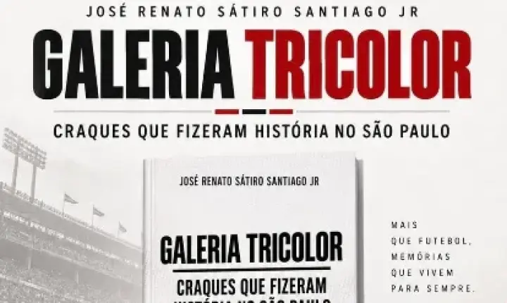 Escritor José Renato Sátiro lança livro sobre ídolos do São Paulo