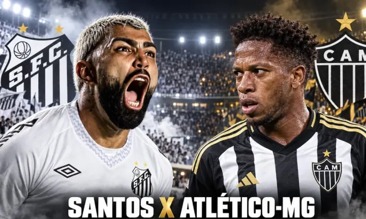Santos x Atlético-MG: saiba onde assistir, arbitragem e prováveis escalações
